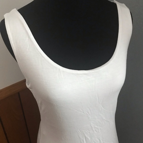 Popular Basic White Sheath Tank MIDI Dress Large - Picture 3 of 6